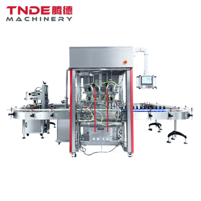 Automatic 4-nozzle Servo Filling Capping Production Line
